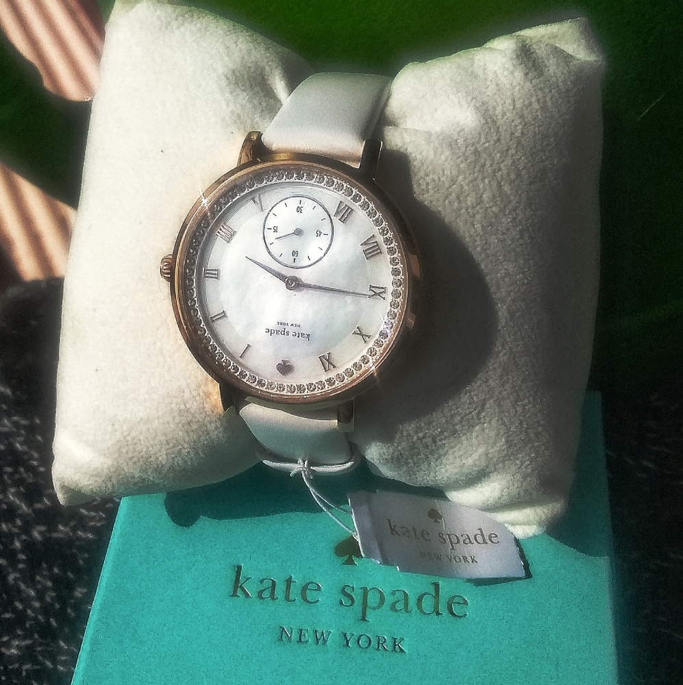 Kate Spade Watch with white leather band